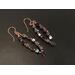 Hematite cube and copper earrings with rose gold filled ear wires.