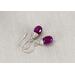 Berry chalcedony earrings wire wrapped with sterling silver filled wire and set with 925 silver ear wires.