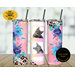 Beautiful flower tumbler with two of your cat or dog's photos.  You can add a photo of your favorite people, items etc. TammiOribelloDesigns