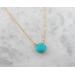Turquoise Necklace 14K Gold Filled, Natural Kingman Turquoise Jewelry