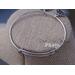 Stainless steel adjustable wire bangle bracelet detail.