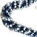 Blue Silver Double Spiral Beadweaving Necklace
