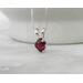 Small Ruby Heart Pendant for Valentine's Day Gift