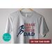 Women's Track and Field Shirt for Dad in Team Colors, Cross Country Gifts with School Letters, Track Dad Shirt with Personalized Name, Custom Team Shirt for Track Meet