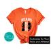 Customized Football and Cheer Mom Shirt in Team Colors, Personalized Megaphone and Football Jersey Number, Custom Mascot Shirt for Game Day, Football Mom Shirt, Cheerleading Mom Team Spiritwear