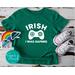 St. Paddy's Day Shirt for Kids, Irish Themed Gamer Gifts, Irish I Was Gaming Shirt for St. Patrick's Day, Funny Irish Shirt, Irish Flag Tee