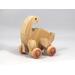 Handmade wooden push toy dinosaur made from select grade hardwoods and finished with a non-toxic coating.