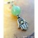 Green Aventurine and Pyrite Money Amulet Hamsa Keychain by Rock My Zen