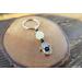 Prehnite and Black Tourmaline Protection Amulet Hamsa Keychain by Rock My Zen