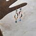 Earrings - Blue apatite faceted beads on copper, just over 2 inches long on handcrafted earring wires using high quality pure copper wire.