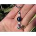Lapis Lazuli and White Jade Lotus Keychain by Rock My Zen