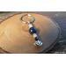 Lapis Lazuli and White Jade Lotus Keychain by Rock My Zen