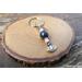 Lapis Lazuli and White Jade Lotus Keychain by Rock My Zen