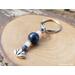 Lapis Lazuli and White Jade Lotus Keychain by Rock My Zen