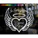 In Loving Memory Winged Heart Halo Vinyl Decal