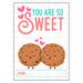 Printed Valentines Day Cards for School, Cookie Theme Valentines for Classroom, Printed Card, Valentines Gift Tags, Sweet Valentine for Kids