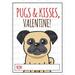 Printed Valentines Day Cards for School, Puppy Dog Valentines for Classroom, Printed Cards, Valentines Gift Tags, Puppy Valentines for Kids