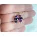 Dark purple amethyst and gold earrings by MariesGems