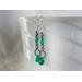 Faceted green onyx and faceted hematite earrings in sterling silver by MariesGems.