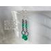 Faceted green onyx and faceted hematite earrings in sterling silver by MariesGems.