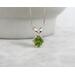 Peridot Heart Necklace for Valentine's Day Gift