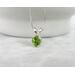 Peridot Heart Necklace for Valentine's Day Gift
