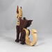 Handmade Wood Dragon Fantasy Animal Toy Figurine Made From Select Grade Hardwoods and Finished with Oil and Bees Wax
