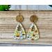 Boho Wood and Acrylic Earrings