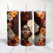 Afro Queen Floral 20oz Tumbler, Beautiful Black Woman