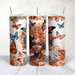 Black Girl Magic 20oz Tumbler, Butterfly and Orange Floral Inspire Me Positiv