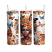 Black Girl Magic 20oz Tumbler, Butterfly and Orange Floral Inspire Me Positive