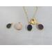 Personalized Druzy Necklace with Initial Disc
