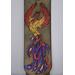 The legendary Dragon and Phoenix play out their eternal balance on this intricately detailed hand painted guitar strap. The art features prominently on this guitar strap. The adjustment loops on the front and back allow for a completely custom fit and feel. The Dragon and Phoenix have been painted with pearlescent and metallic specialty leather paints in all the colors of fire - bringing all the details to life. Close up of phoenix in studio light.