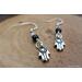 Dainty Hamsa Dangle Drop Earrings with Sterling Silver Ear wires by Rock My Zen