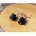 Natural Black Tourmaline Dangle Drop Earrings with Sterling Silver Ear wires by Rock My Zen