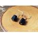 Natural Black Tourmaline Dangle Drop Earrings with Sterling Silver Ear wires by Rock My Zen
