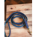 purple and turquoise paracord dog leash 55" with extra handle