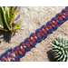 red white and blue paracord dog leash 5 ft.