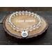 Custom Lotus Charm Gemstone Elastic Bracelet by Rock My Zen
