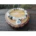 Custom Lotus Charm Gemstone Elastic Bracelet by Rock My Zen