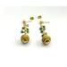 Eco-friendly Green Tourmaline and Golden Grass Earrings