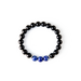 Ashur Designs "Orion's Belt" Natural Gemstone Bracelet, Lapis Lazuli and Polished Onyx 10mm