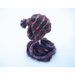 Handknit Beanie Hat with Pom and Matching Scarf Gingerbread color composition