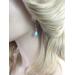 Long Larimar Earrings, Blue Gemstone Earrings for Spring