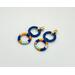 Colorful circles drop earrings