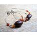 agate and sea bean earrings for women