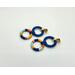 Colorful circles drop earrings