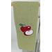 Olive towel with Red Apple