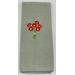 Green Mist Towel with red flowers