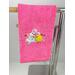 Pink Towel with white rabbit and yellow chick